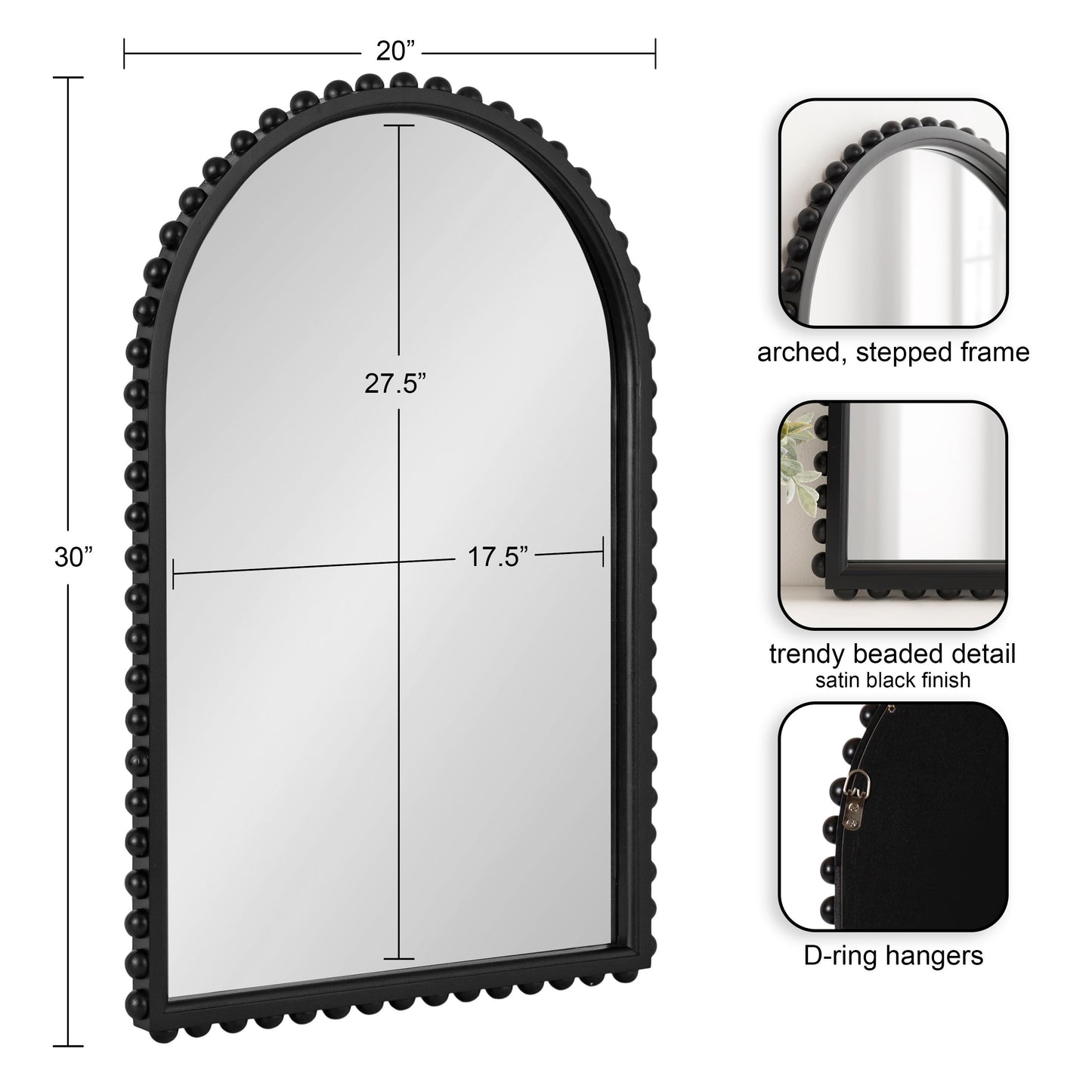 Beadbrook Arched Wall Mirror