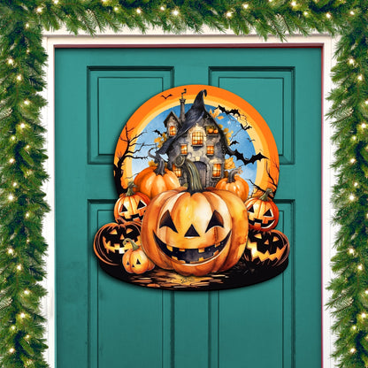Haunted House Holiday Door Decor by G. Debrekht - Thanksgiving Halloween Decor - 8611041-2H