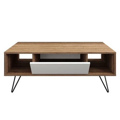 Mistico 47" Wide Coffee Table with A Cabinet and Shelves