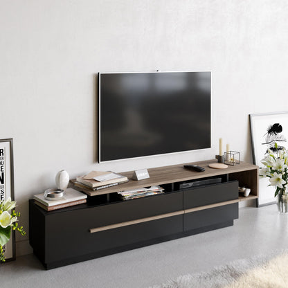 Pia 71" TV Stand and Media Console with Cabinets and Shelves for TVs up to 80"