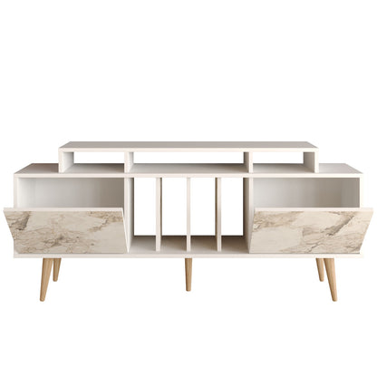 Char 63" TV Stand and Media Console with Cabinets and Shelves for TVs up to 72"