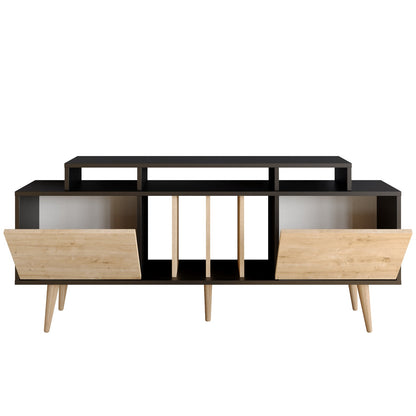 Char 63" TV Stand and Media Console with Cabinets and Shelves for TVs up to 72"