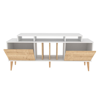 Char 63" TV Stand and Media Console with Cabinets and Shelves for TVs up to 72"