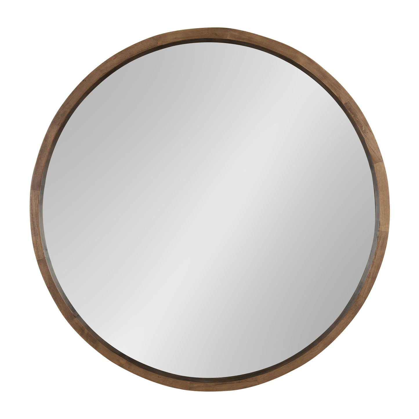 Hutton Round Wood Wall Mirror