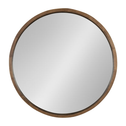 Hutton Round Wood Wall Mirror
