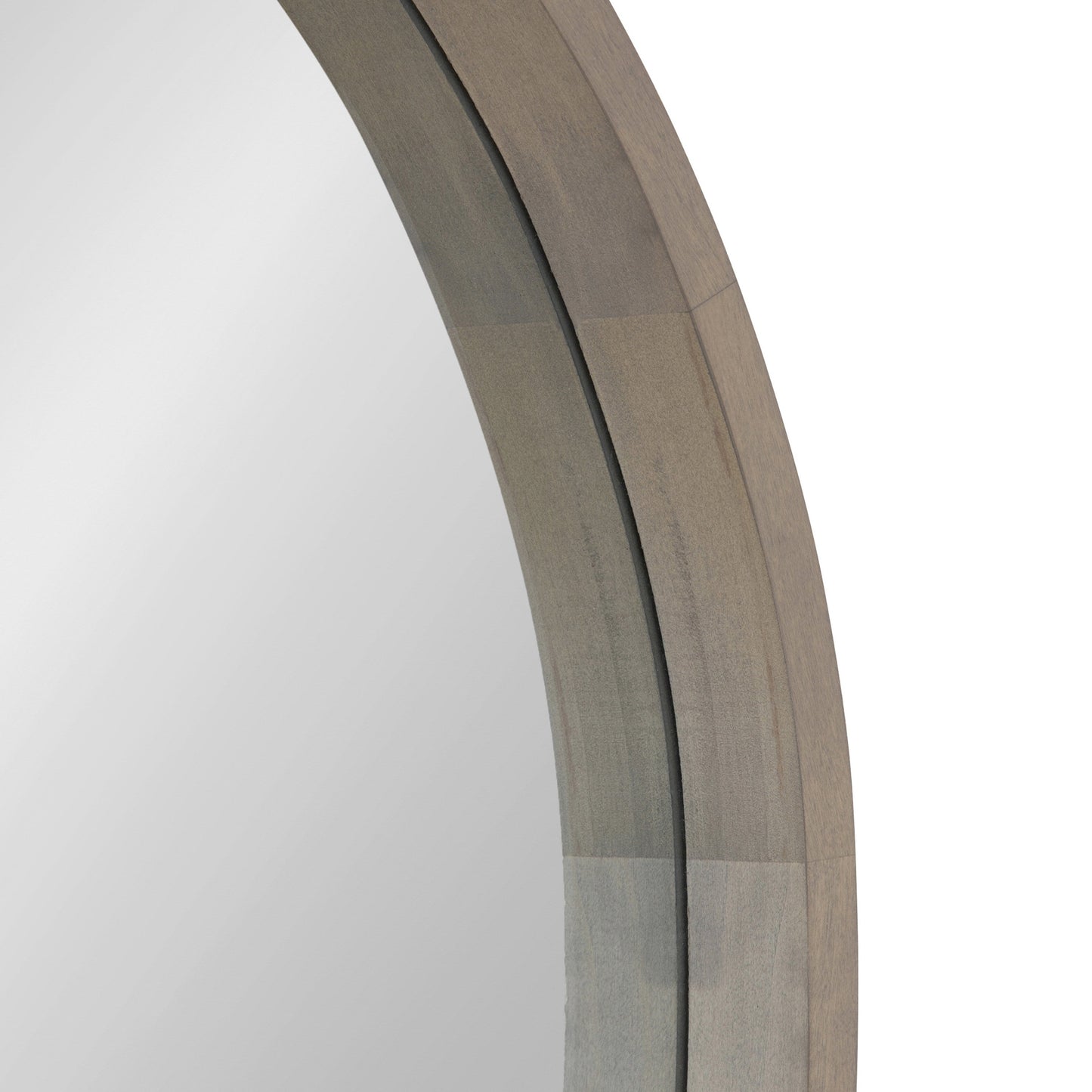 Hutton Round Wood Wall Mirror