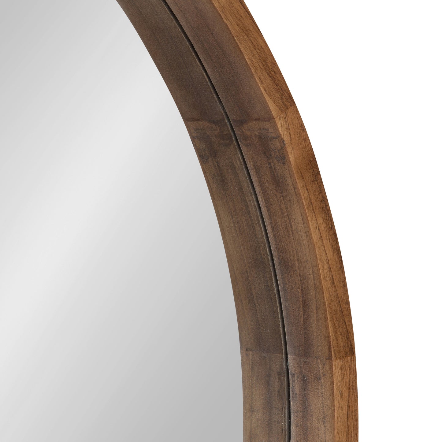 Hutton Round Wood Wall Mirror