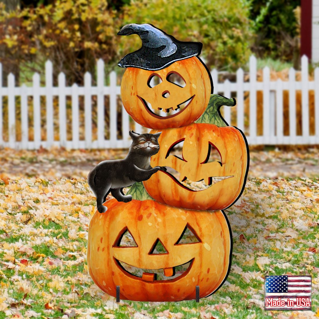 Scary Stacking Pumpkin Halloween Outdoor Decor by G. DeBrekht - Thanksgiving Halloween Decor - 8158415F