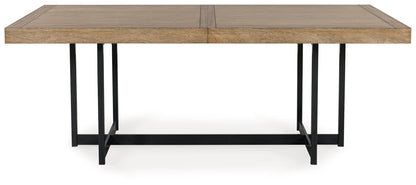 Tomtyn - Rectangular Dining Room Extension Table - Light Brown
