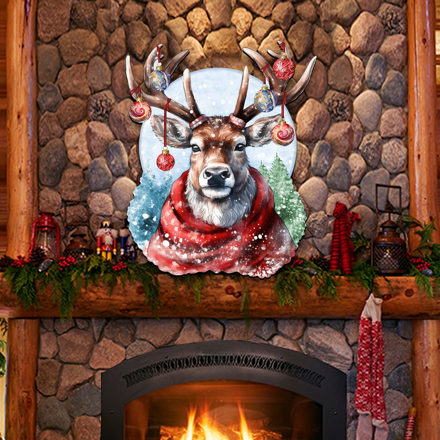 Christmas Mood Holiday Door Decor  by G. Debrekht - Christmas Decor - 8611034H