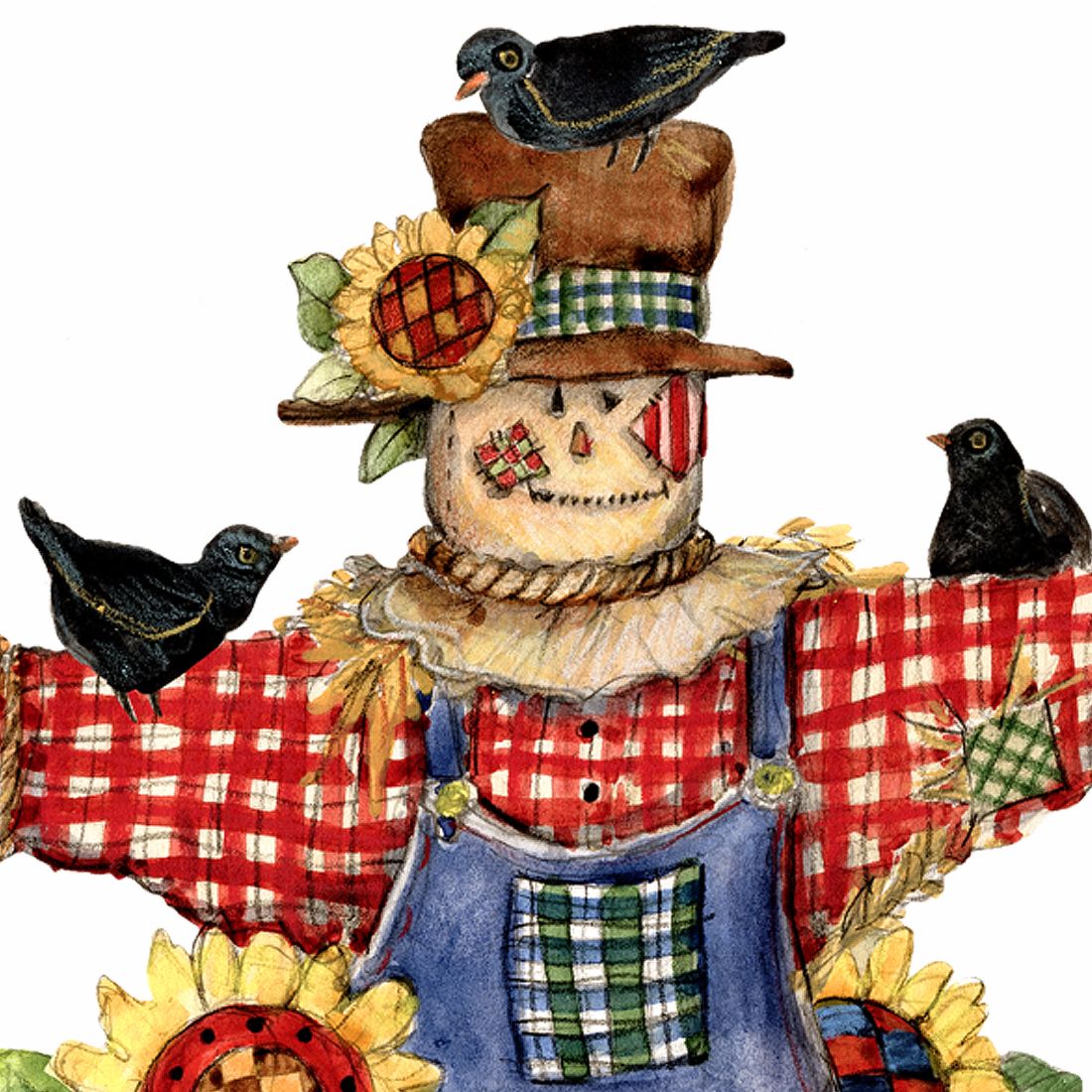Bethany Scarecrow Halloween Outdoor Decor by Susan Winget - Thanksgiving Halloween Decor - 8471201F-SW
