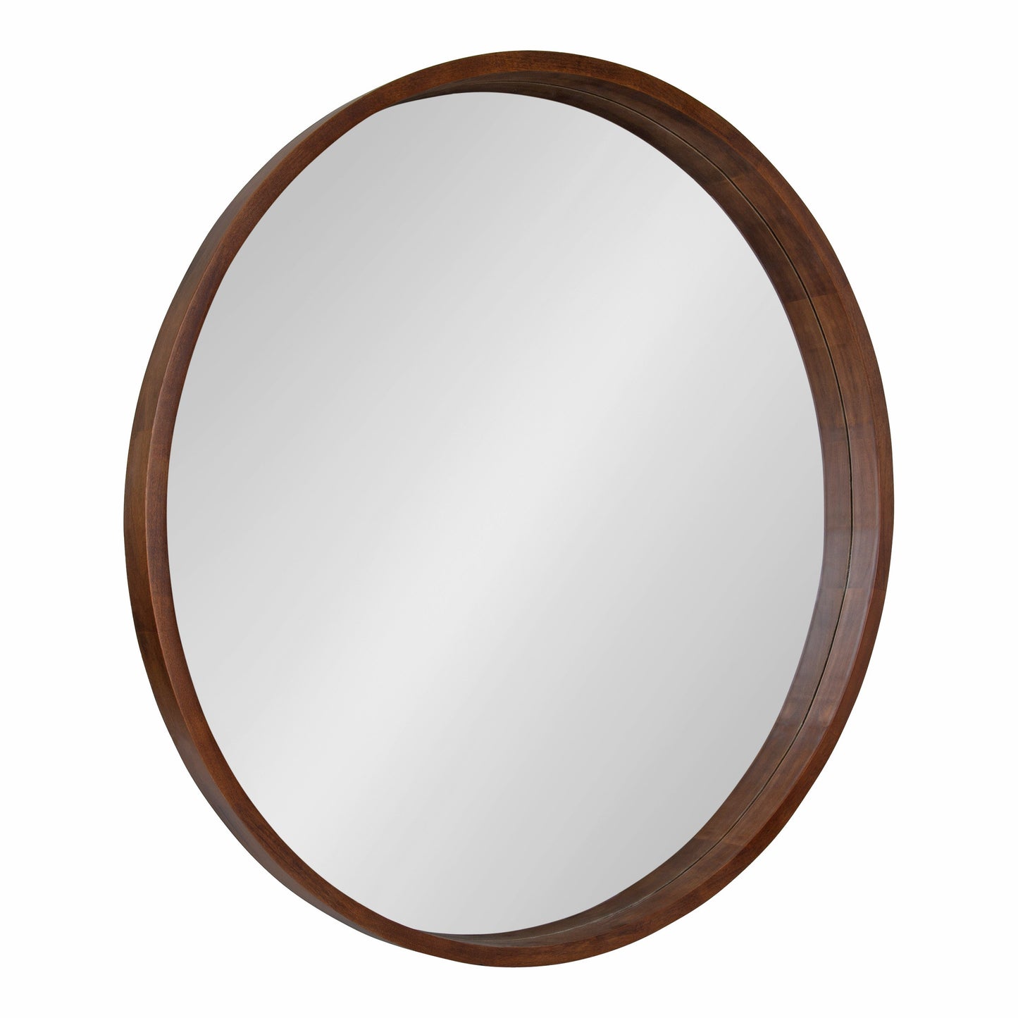 Hutton Round Wood Wall Mirror