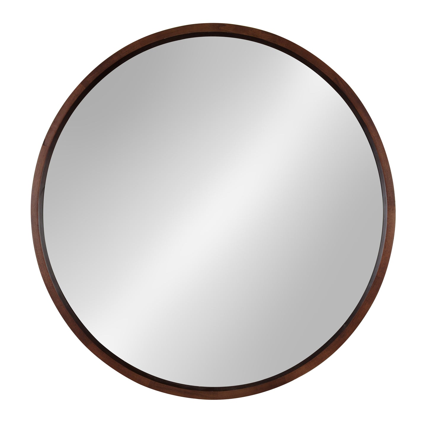 Hutton Round Wood Wall Mirror