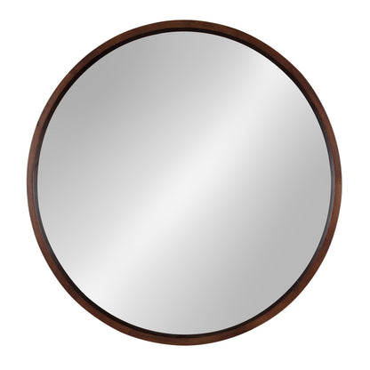 Hutton Round Wood Wall Mirror