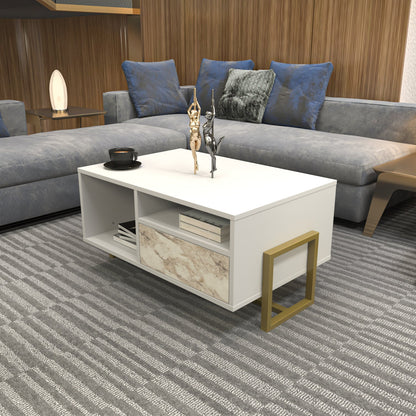 Utopia 35" Wide Coffee Table with Storage Cabinet