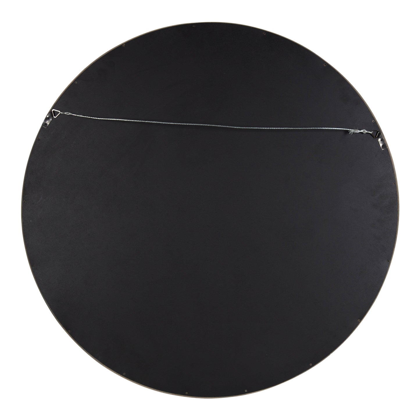 Hutton Round Wood Wall Mirror