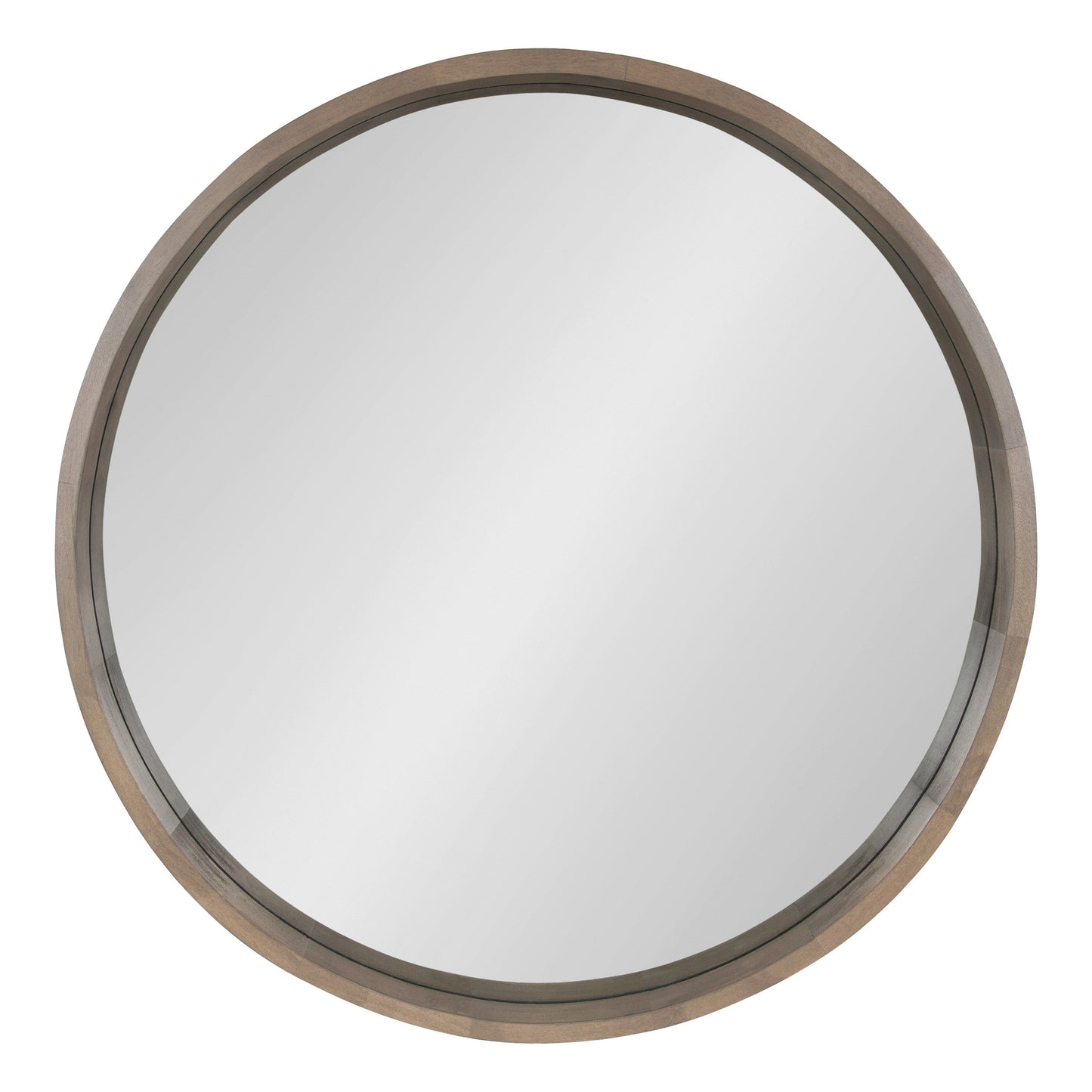 Hutton Round Wood Wall Mirror