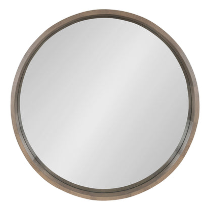 Hutton Round Wood Wall Mirror