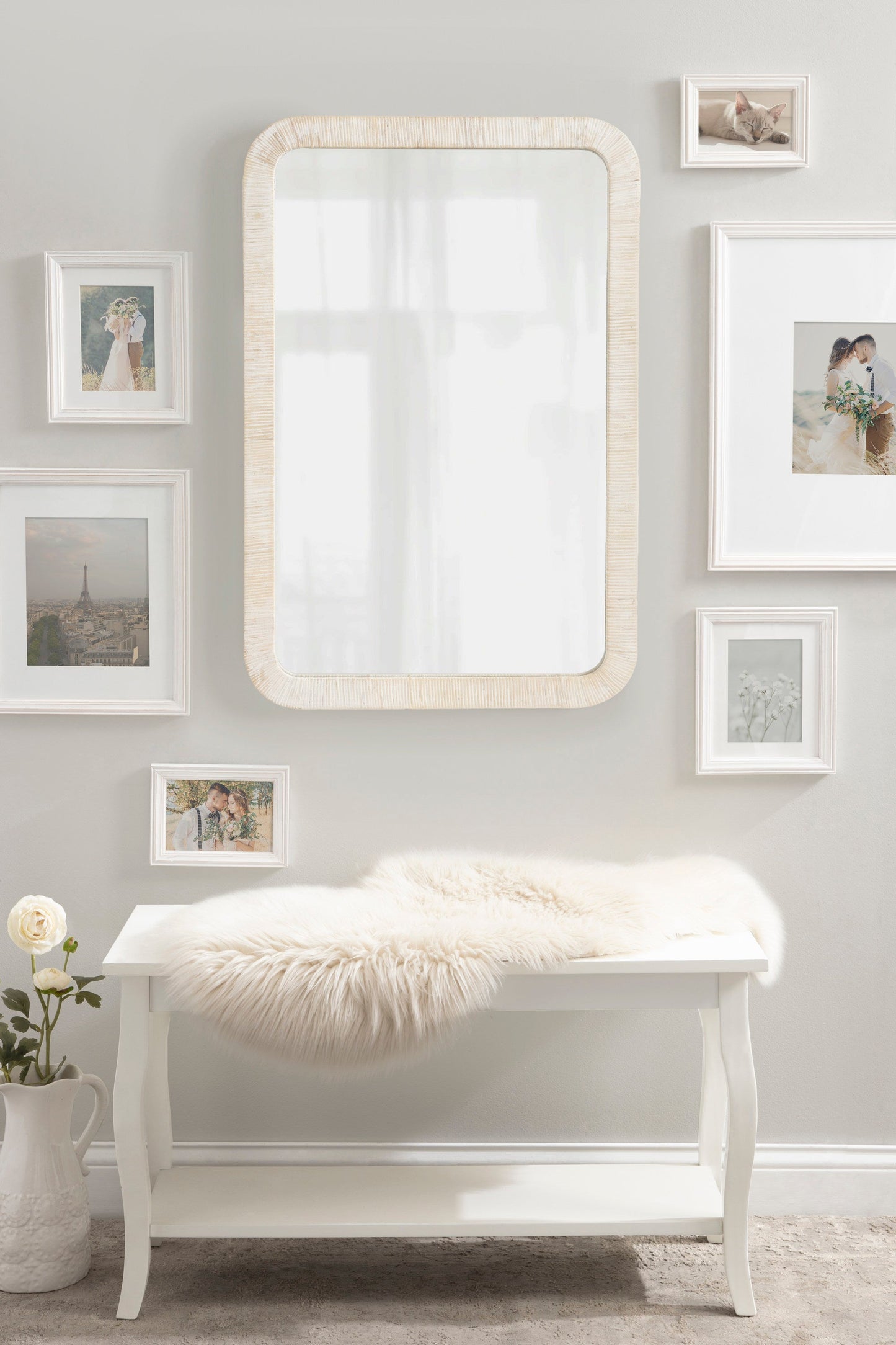 Rahfy Rectangle Framed Wall Mirror