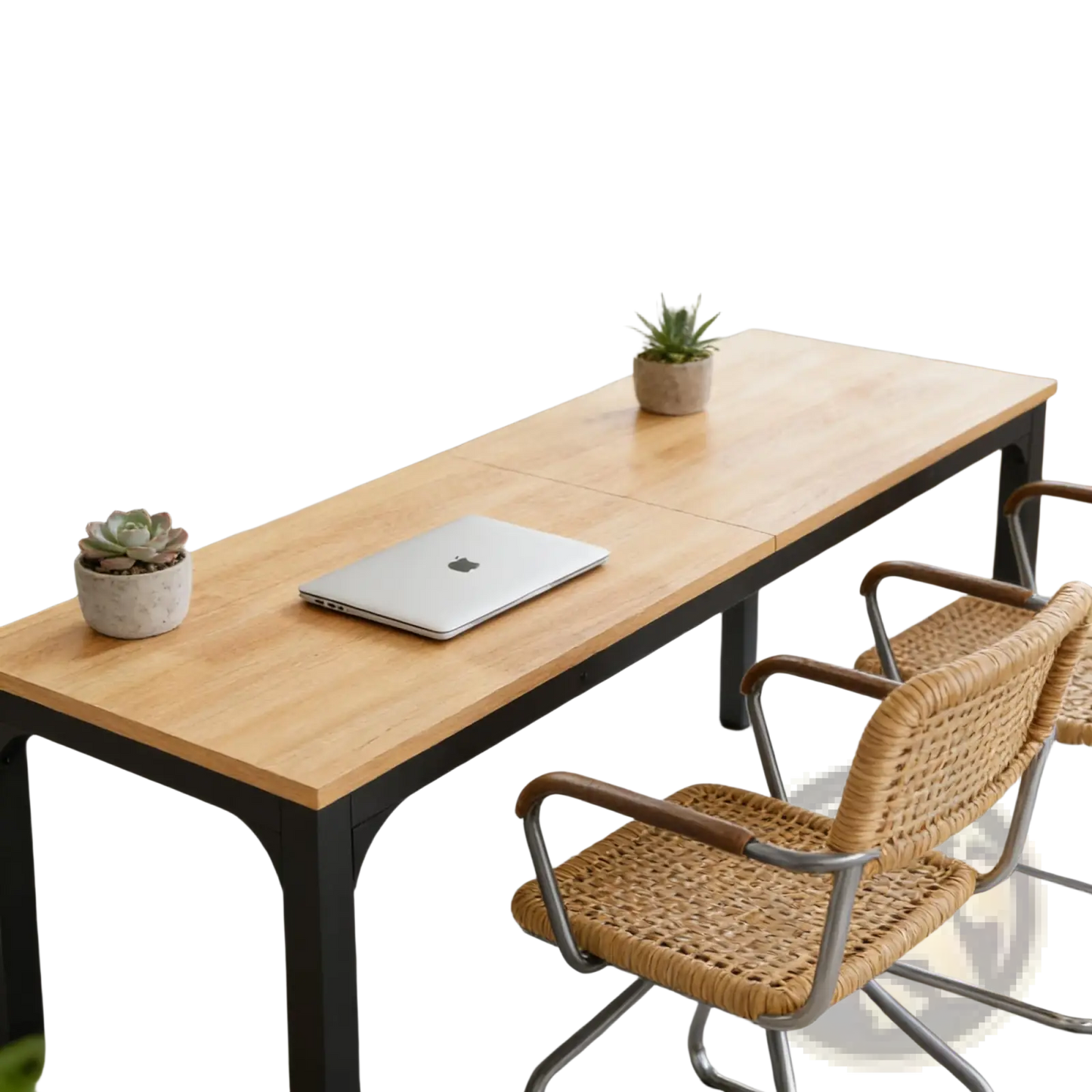 78 Inch Executive Office Desk Double Workstation Wood