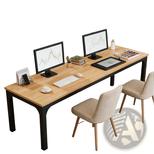 78 Inch Executive Office Desk Double Workstation Wood