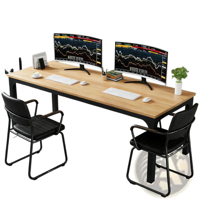 78 Inch Executive Office Desk Double Workstation Wood
