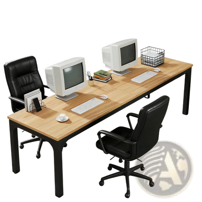 78 Inch Executive Office Desk Double Workstation Wood