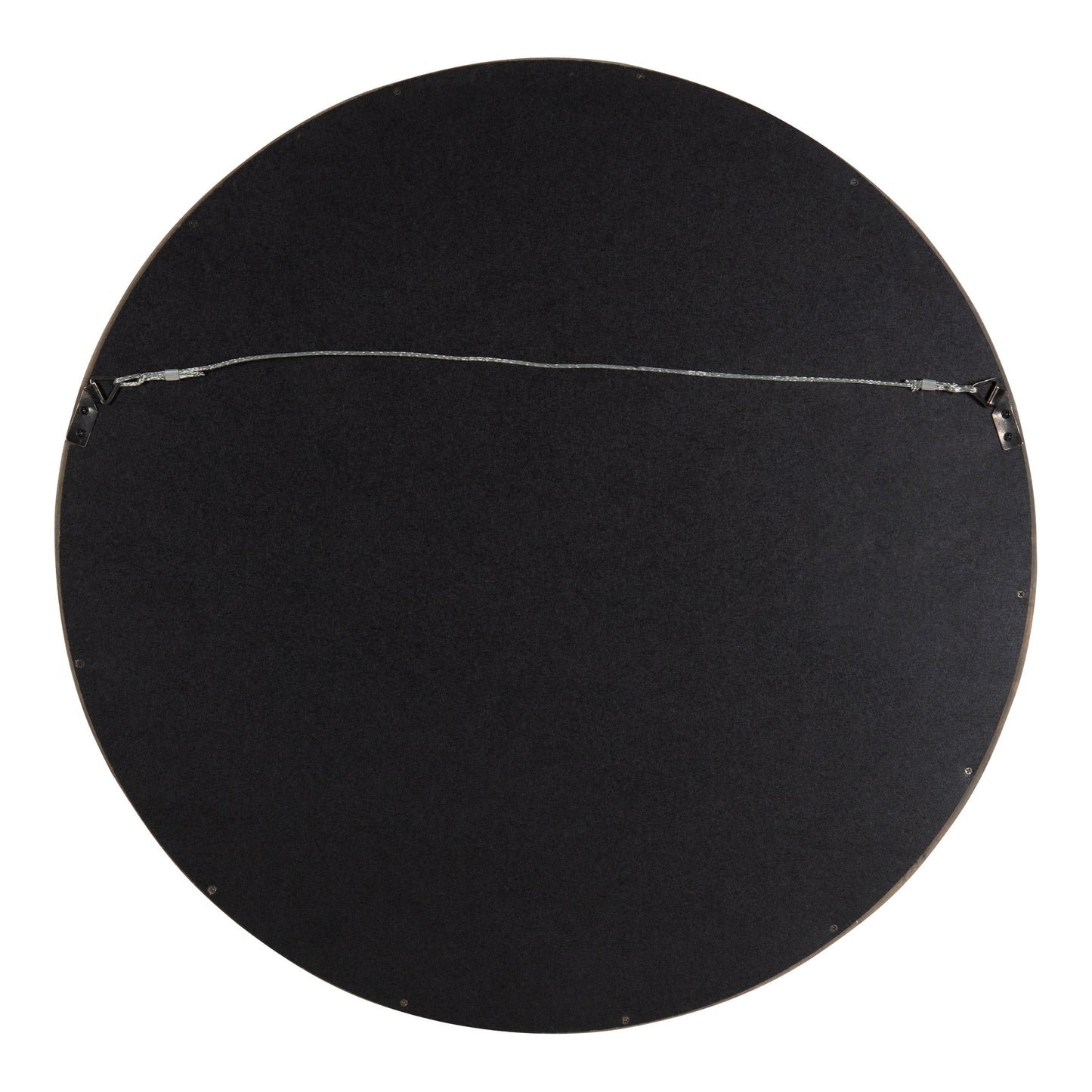 Hutton Round Wood Wall Mirror