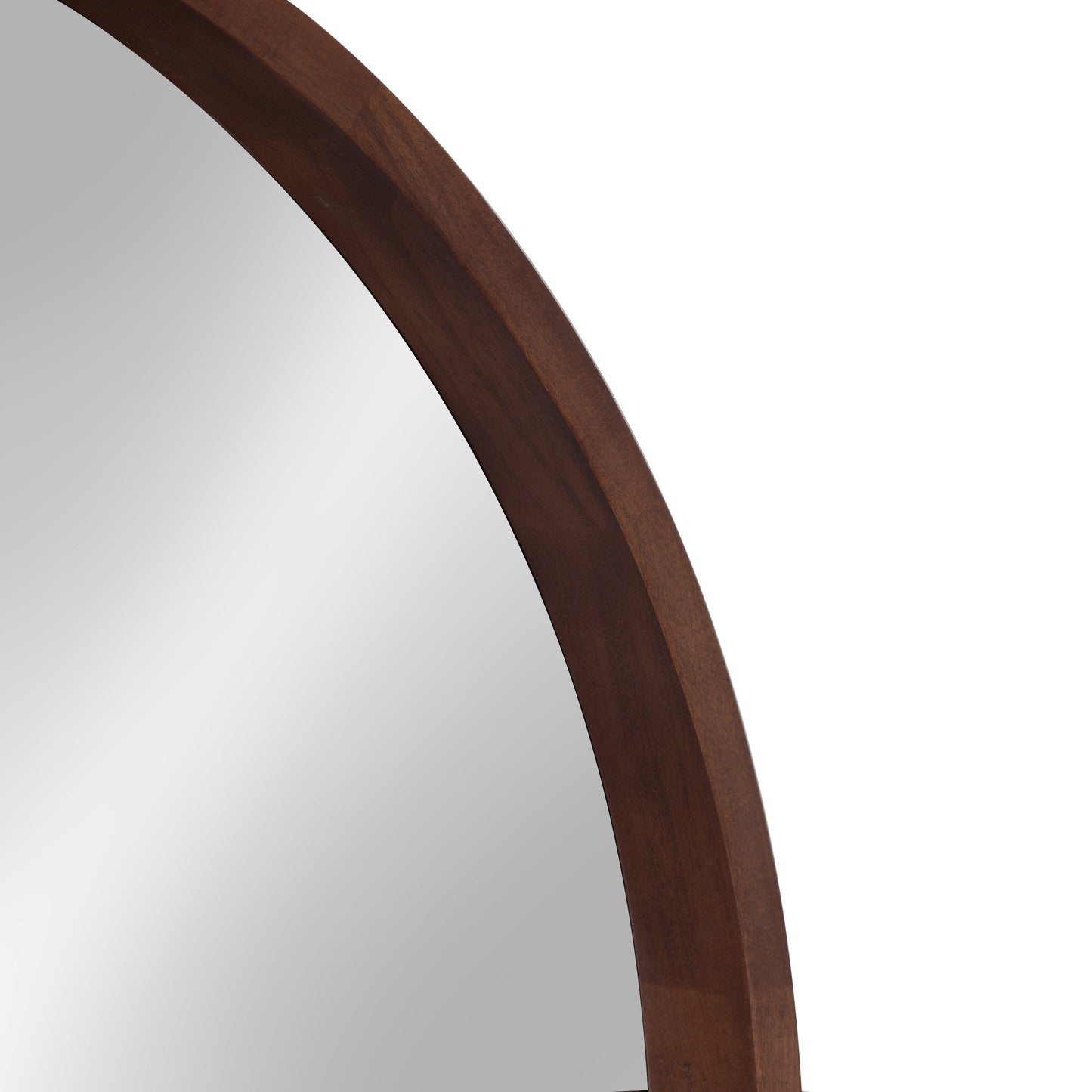 Hutton Round Wood Wall Mirror