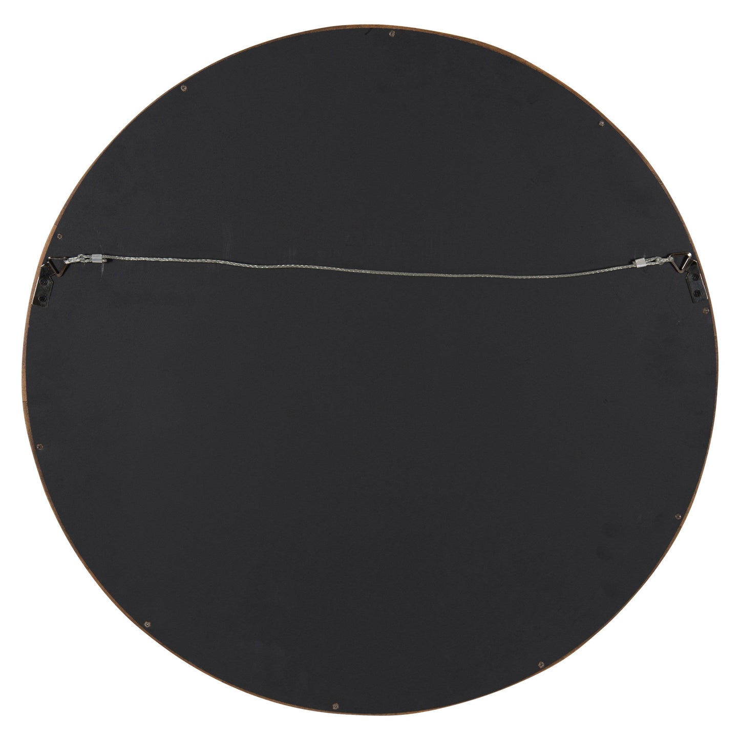 Hutton Round Wood Wall Mirror