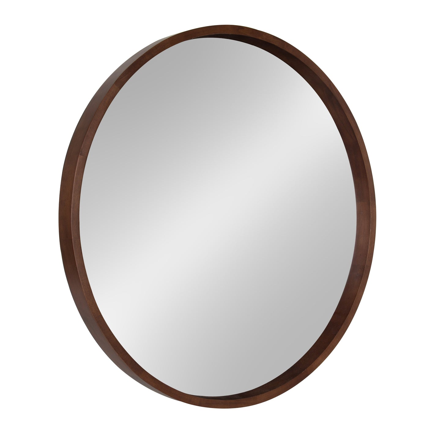 Hutton Round Wood Wall Mirror