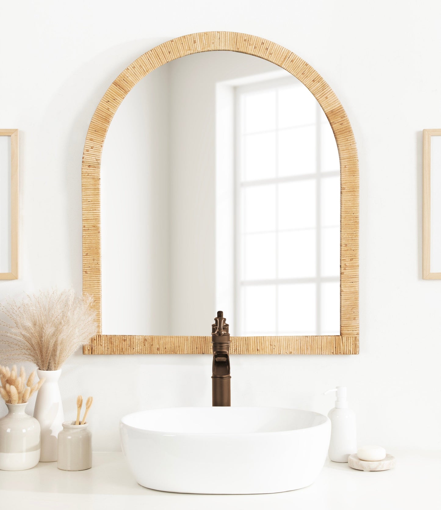 Rahfy Arch Framed Wall Mirror