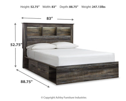 Drystan - Panel Bookcase Bed