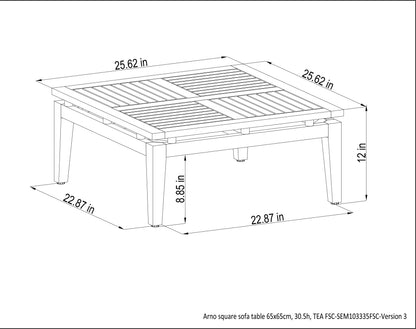 Arno Square Side Table