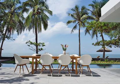 Leyland Table and 8 Chamonix Armchair Dining Set