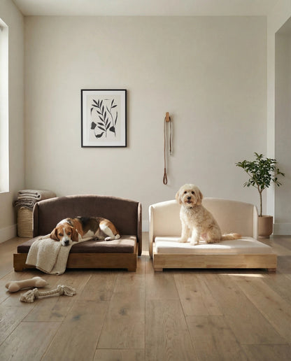 The Haven — Luxury Handcrafted Dog Bed | Solid Wood, Orthopedic, Waterproof lined