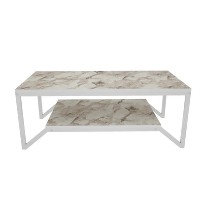 Flora 47" Wide Rectangular Modern Industrial Design Coffee Table | Cocktail Table