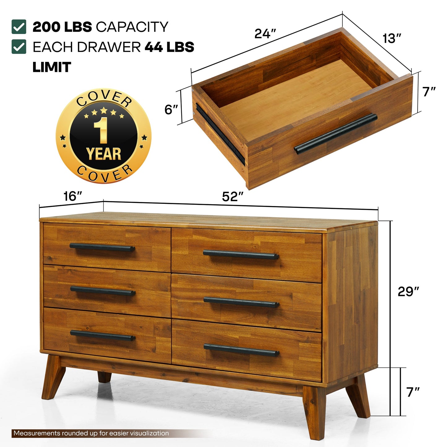 Legacy Solid Wood Dresser