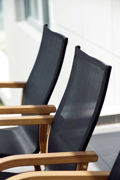 Orlando Wood Table and Manhattan Black Dining Set