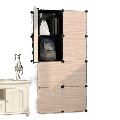 Portable Fabric Wardrobe Closet Easy Assembly Clothes Storage Cabinet Bedroom Rental Organizer Lightweight Durable Furniture