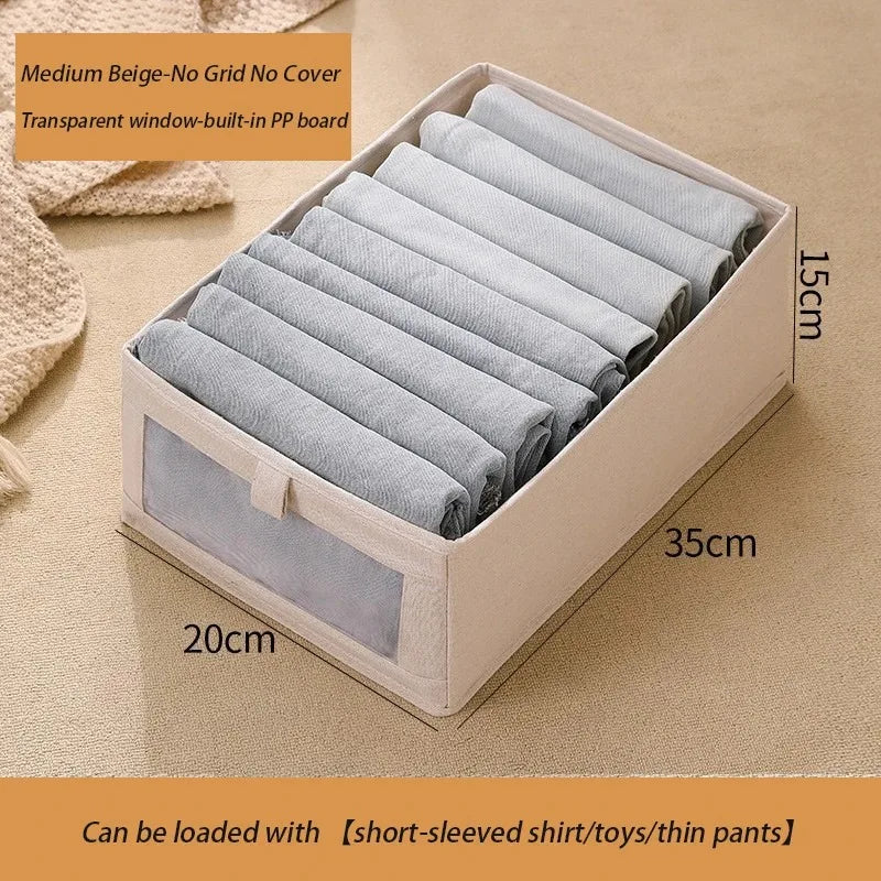 1Pcs Pants Storage Box Clothes Organizers of Cabinets and Drawers Fabric Foldable Boxes for Bedroom Wardrobe Organization Home