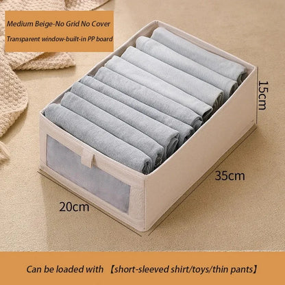 1Pcs Pants Storage Box Clothes Organizers of Cabinets and Drawers Fabric Foldable Boxes for Bedroom Wardrobe Organization Home
