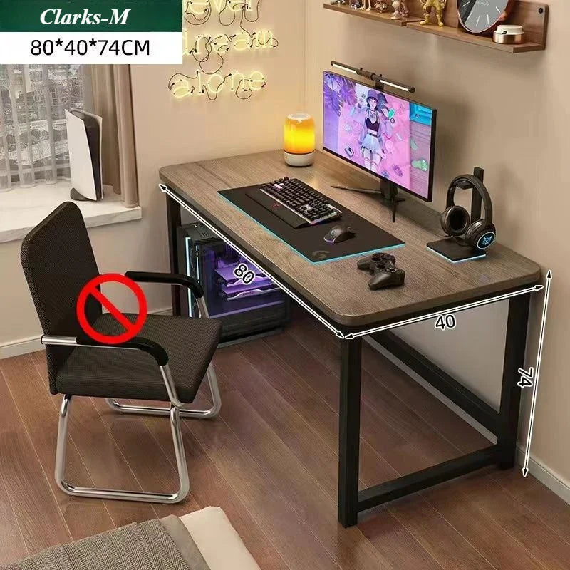 Folding computer desk, solid wood desk, office desk, student study desk, 80/100cm, available in two sizes: walnut/oak tables