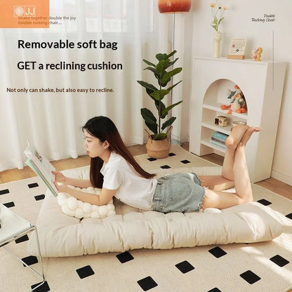 Adult Rocking Recliner Lounge Chair Comfortable Reclining Armchair Living Room Patio Two Seater Moon Chair Home Use Furniture