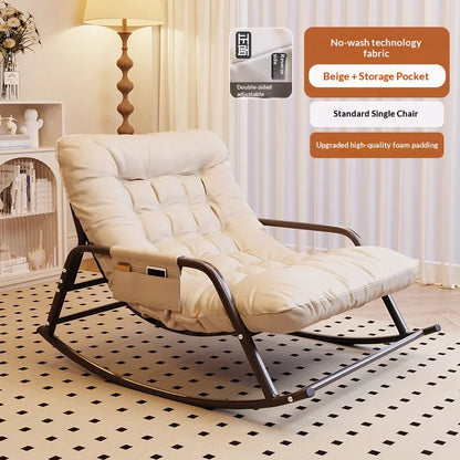 Adult Rocking Recliner Lounge Chair Comfortable Reclining Armchair Living Room Patio Two Seater Moon Chair Home Use Furniture