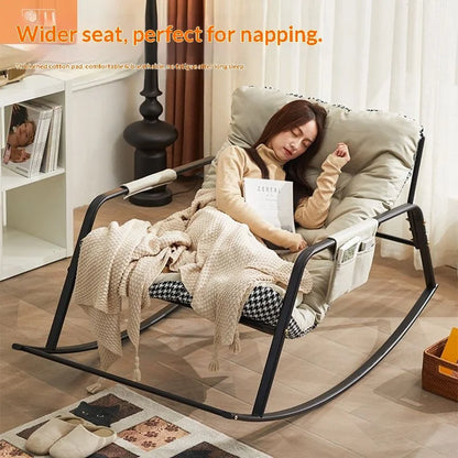 Adult Rocking Recliner Lounge Chair Comfortable Reclining Armchair Living Room Patio Two Seater Moon Chair Home Use Furniture