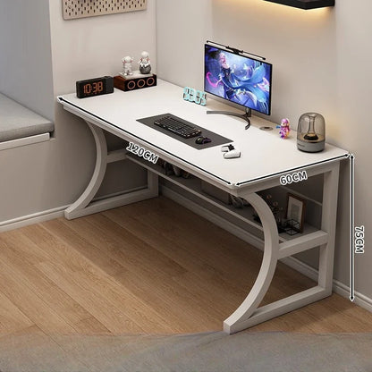 Ergonomic Gaming Computer Desk Storage Shelf Home Office Study Station Adjustable Height Desktop Table Cable Management  Desks