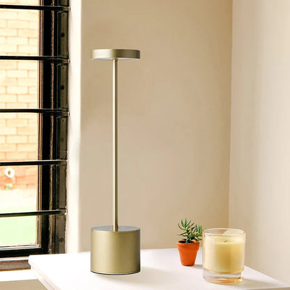 Aluminum Alloy LED Table Lamp | Rechargeable Touch Dimming Night Light