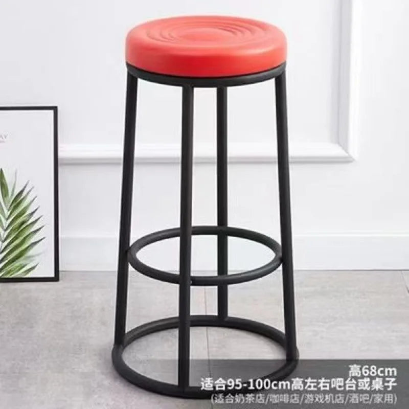 Living Room Bar Furniture Ergonomic Semi-bar Chair Restaurant Chairs Nordic Rotatable Kitchen Island Upholstered Bar Stools