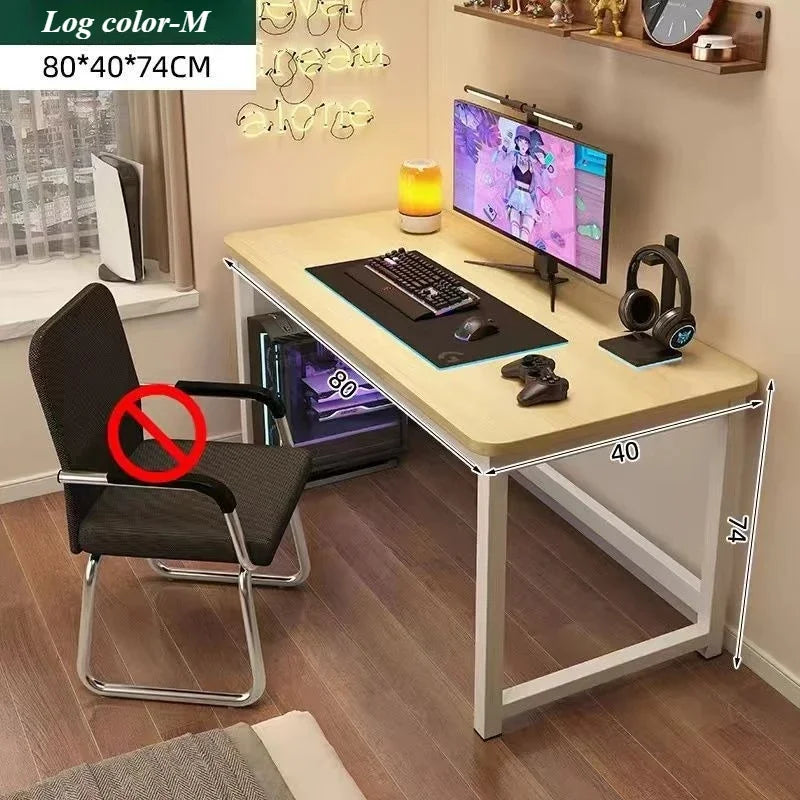 Folding computer desk, solid wood desk, office desk, student study desk, 80/100cm, available in two sizes: walnut/oak tables
